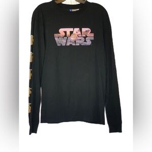 YODA Star Wars The Mandalorian Long Sleeve T shirt. Sz Small. EC